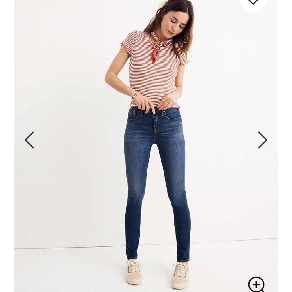 Madewell 10” High Rise Skinny Jeans in Danny Wash